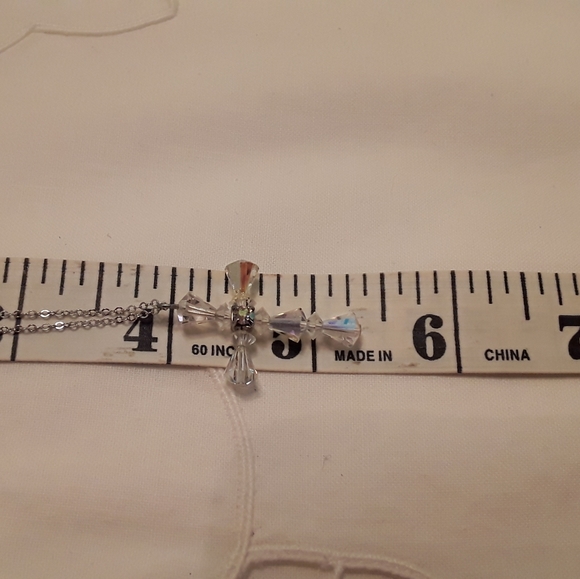 VTG 925 STERLING AURORA BOREALIS CRYSTAL NECKLACE - Picture 11 of 14